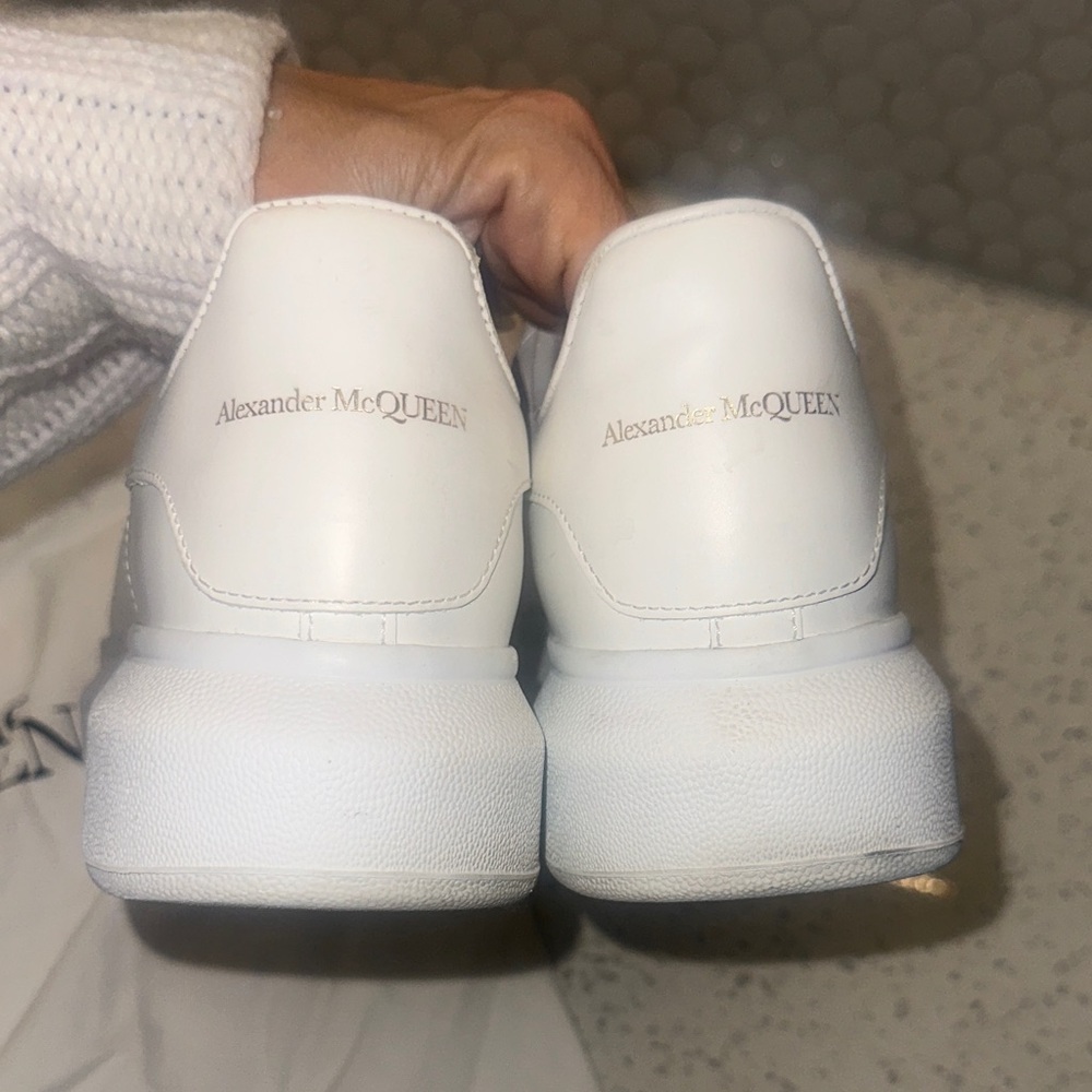 Alexander McQueen White Platform Leather Sneakers with dustbag - Picture 6 of 12